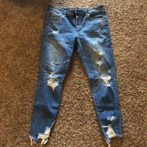 Super destroy American Eagle hi rise jeggings